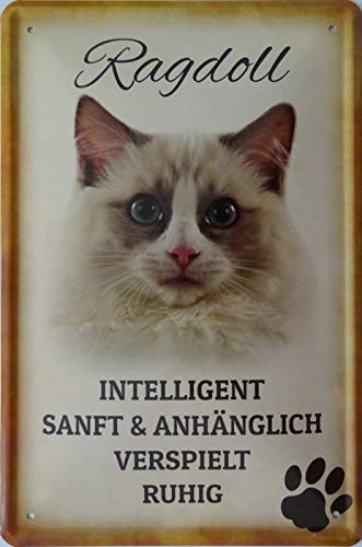 vielesguenstig-2013 Blechschild Schild 20x30cm - Ragdoll Katze Haustier Freund Familie von vielesguenstig-2013