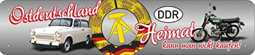 vielesguenstig-2013 Schild Blechschild 46x10cm - Ostdeutschland - Heimat kann Man Nicht kaufen Trabant S51 vielesguenstig-2013 Schild Blechschild 46x10cm - Ostdeutschland - Heimat kann Man Nicht kaufen Trabant S51 von vielesguenstig-2013