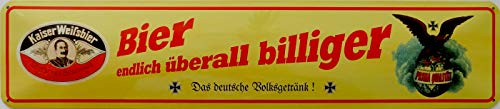 vielesguenstig-2013 Schild Blechschild Strassenschild Bier endlich überall billiger Trinken Brauerei von vielesguenstig-2013