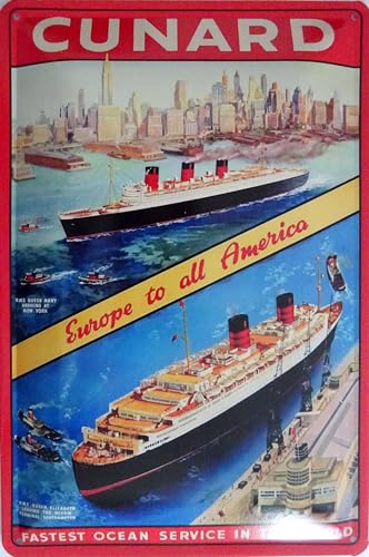 Blechschild Schild 20x30cm - Cunard Line Europa Amerika Segelschiff Dampfschiff Schiff Werbung Plakat vintage Reederei Blechschild Schild 20x30cm - Cunard Line Europa Amerika Segelschiff Dampfschiff Schiff Werbung Plakat vintage Reederei von vielesguenstig by Robby Wanka