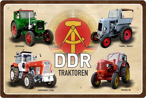 Blechschild Schild 20x30cm - DDR Traktoren IFA Pionier Aktivist Fortschritt ZT Famulus von vielesguenstig by Robby Wanka