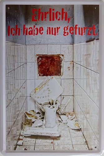 Blechschild Schild 20x30cm - Ehrlich ich hab nur gefurzt Toilette WC Klo von vielesguenstig by Robby Wanka