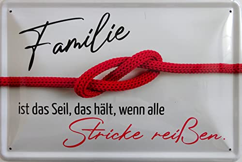 Blechschild Schild 20x30cm - Familie ist das Seit das hält wenn alle Strick reißen Liebe Kinder Eltern Blechschild Schild 20x30cm - Familie ist das Seit das hält wenn alle Strick reißen Liebe Kinder Eltern von vielesguenstig by Robby Wanka