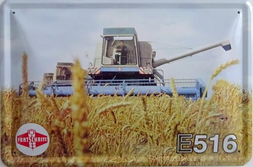 Blechschild Schild 20x30cm - Fortschritt E516 Mähdrescher Landtechnik DDR Landwirtschaft LPG von vielesguenstig by Robby Wanka