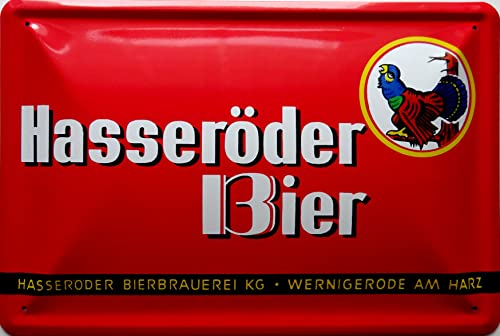 Blechschild Schild 20x30cm - Hasseröder Bier Brauerei Werbung vintage Retro Bar Kneipe von vielesguenstig by Robby Wanka