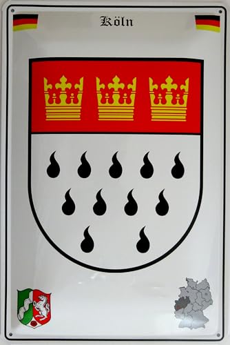 Blechschild Schild 20x30cm - Köln Wappen Nordrhein-Westfalen Dom Blechschild Schild 20x30cm - Köln Wappen Nordrhein-Westfalen Dom von vielesguenstig by Robby Wanka