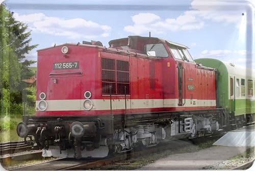 Blechschild Schild 20x30cm - Lok 112 565-7 Eisenbahn Zug Bahn von vielesguenstig by Robby Wanka