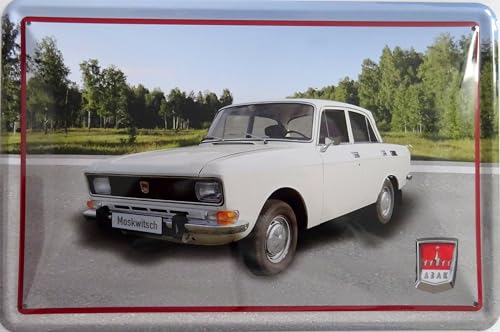 Blechschild Schild 20x30cm - Moskwitsch Mosi Auto PKE DDR Oldtimer von vielesguenstig by Robby Wanka