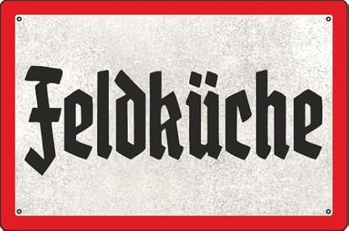 Blechschild Schild 20x30cm gewölbt - Feldküche kochen Herd Küche von vielesguenstig by Robby Wanka