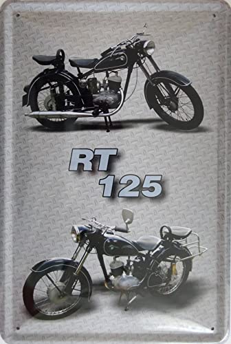 Blechschild Schild 20x30cm gewölbt - RT 125 RT125 Motorrad DDR Ostalgie Osten Oldtimer von vielesguenstig by Robby Wanka