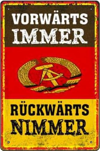 Blechschild Schild 20x30cm gewölbt - vorwärts immer rückwärts nimmer DDR Osten Blechschild Schild 20x30cm gewölbt - vorwärts immer rückwärts nimmer DDR Osten von vielesguenstig by Robby Wanka