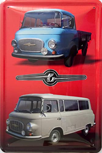 vielesguenstig by Robby Wanka Blechschild Schild 20x30cm - IFA Barkas B1000 B 1000 Bus Pritsche Transporter DDR Ostalgie Vintage von vielesguenstig by Robby Wanka