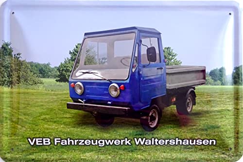 vielesguenstig by Robby Wanka Blechschild Schild 20x30cm - VEB Fahrzeugwerk Waltershausen Multicar DDR Osten Ostalgie von vielesguenstig by Robby Wanka