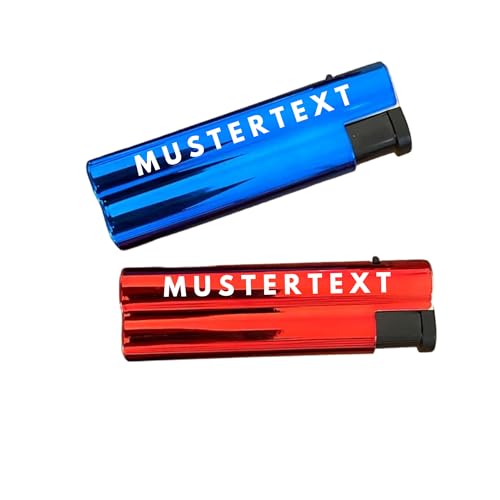 2 Stück Personalisierung Jet Sturmfeuerzeug mit Wunschtext | Lasergravur | Geschenk Idee | Jet Flamme Feuerzeug | Paar Geschenke Wunschgravur Wunsch Name von vienberg