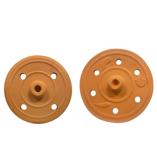 Vienberg Tonstein Beschwerer 2er Set – 24cm & 22cm – Tonplatte für Dolma, Sarma & gefülltes Gemüse – Hitzebeständig, natürlich, – Kochhilfe aus Ton für Topfgerichte, Dolma tasi, Beschwerungsdeckel von vienberg