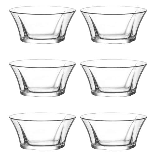 vienberg 6-tlg. Glasschalen-Set 310 ml aus hochwertigem Glas Servierschalen Dessertschalen 115 mm Durchmesser Dessertschale Vorspeise Bowl spülmaschinengeeignet von vienberg