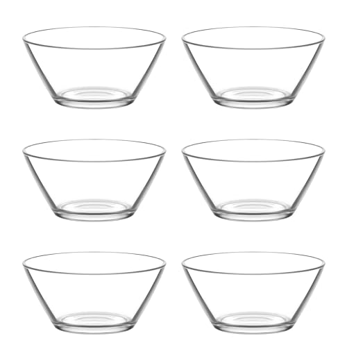 vienberg 6tlg. Glasschalen-Set 215 ml aus hochwertigem Glas Servierschalen Dessertschalen Glasschüssel Vorspeise Glas Gläser spülmaschinengeeignet von vienberg