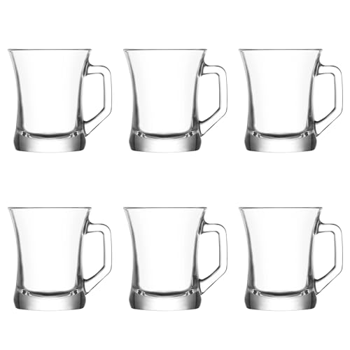 vienberg 6tlg. Teegläser-Set mit Henkel 225ml aus hochwertigem Glas Ideal für Heißgetränke, Kakao, Latte Macchiato und Cappuccino spülmaschinengeeignet vienberg 6tlg. Teegläser-Set mit Henkel 225ml aus hochwertigem Glas Ideal für Heißgetränke, Kakao, Latte Macchiato und Cappuccino spülmaschinengeeignet von vienberg