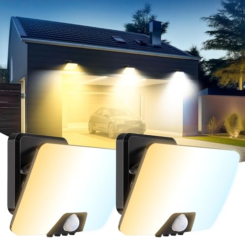 vighep Aussenlampe mit Bewegungsmelder, 3000K-6500K Warm Neutral Kaltweiß 24W Led Strahler Außen Superhell mit 3 Leuchtmodi, IP65 Wasserdicht Fluter Flutlicht für Garage Garten Hof Haustür -2 Stück vighep Aussenlampe mit Bewegungsmelder, 3000K-6500K Warm Neutral Kaltweiß 24W Led Strahler Außen Superhell mit 3 Leuchtmodi, IP65 Wasserdicht Fluter Flutlicht für Garage Garten Hof Haustür -2 Stück von vighep