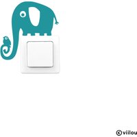 Elefant Wandsticker Lichtschalter Wandaufkleber Elefanten Wandtattoos Kinderzimmer Dekoration Illustration Elefant Mit Vogel Sticker von viilou