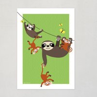 Poster Illustration Faultiere Plakate Kinderzimmer Prints Affen Faultier Plakat Babyzimmer Tiere Bilder Kinder Poster Illustration Faultiere Plakate Kinderzimmer Prints Affen Faultier Plakat Babyzimmer Tiere Bilder Kinder von viilou