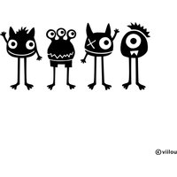Wandaufkleber Monster Wandsticker Kinderzimmer Wandtattoos Monster Illustration Sticker Kind Wand Dekoration Diy Wandaufkleber Monster Wandsticker Kinderzimmer Wandtattoos Monster Illustration Sticker Kind Wand Dekoration Diy von viilou