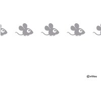 Wandsticker Mäuschen Wandaufkleber Mäuse Bordüren Babyzimmer Wandtattoos Wickelzimmer Wandbordüren Tiere Illustration Maus Deko Kinderzimmer von viilou