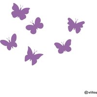 Wandsticker Schmetterlinge Silhouetten Wandaufkleber Frühling Wandtattoo Schmetterling Illustration Sticker Deko Diy von viilou