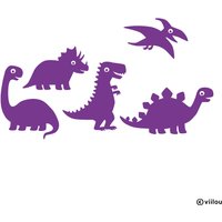 Wandtattoo Dinosaurier Wandsticker Dinos Wandtattoos Kinderzimmer Wandaufkleber Dino Illustration T-Rex Sticker Triceratops Wand Diy von viilou