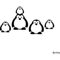 Wandtattoo Pinguine Wandsticker Kinderzimmer Wandtattoos Tiere Illustration Pinguin Wandaufkleber Babyzimmer Deko Diy von viilou