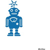 Wandtattoo Roboter Wandaufkleber Kinderzimmer Wandsticker Roboter Wandtattoos Kinder Aufkleber Illustration Diy von viilou