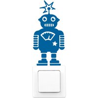 Wandtattoo Roboter Wandsticker Lichtschalter Wandtattoos Roboter Illustration Kinderzimmer Wandaufkleber Diy von viilou