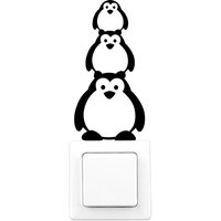 sticker Lichtschalter Wandaufkleber Pinguine Wandtattoos Kinderzimmer Wandsticker Pinguin Illustration Pinguine Aufkleber Diy Dekoration von viilou