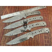 4 Damaszener Stahl Blank Klingen Messer Für Messerzubehör, A Supplies To Make Messer, Damaskus Klingen | Vbb-113 von vikingsnorsemanAU