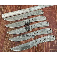 5 Damaszener Stahl Blank Klingen Messer Für Messerzubehör, A Supplies To Make Messer, Damaskus Klingen | Vbb-103 von vikingsnorsemanAU
