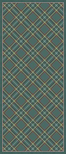 Vilber Wales Teppich, grün, 02 (78 x 180 x 0,2 cm), PVC, Polyester, rutschfest, waschbar, hitzebeständig, mit Möglichkeit von Tischsets und Tischläufer von Vilber