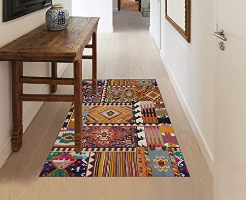 vilber Bohemian Kilim 2495 Teppich, Vinyl, bunt, 75 x 120 cm von Vilber