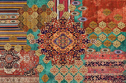 vilber Bohemian Nomad Teppich, Vinyl, bunt, 153x230x3 cm von Vilber