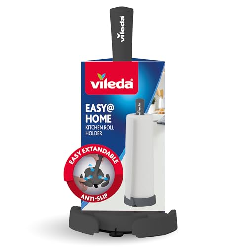 Vileda Küchenrollenhalter stehend mit Rollenstopper - Einfaches Abreißen - starker Saugnapf für maximale Stabilität - Küchenrollenständer ausziehbar für XXL-Küchenrollen Vileda Küchenrollenhalter stehend mit Rollenstopper - Einfaches Abreißen - starker Saugnapf für maximale Stabilität - Küchenrollenständer ausziehbar für XXL-Küchenrollen von Vileda