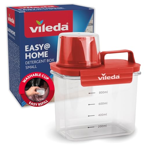 Vileda Waschmittelbox 1100ml rot - Praktische Aufbewahrung für Waschpulver - Inklusive Messbecher für präzises Dosieren - Luftdicht & Platzsparend Vileda Waschmittelbox 1100ml rot - Praktische Aufbewahrung für Waschpulver - Inklusive Messbecher für präzises Dosieren - Luftdicht & Platzsparend von Vileda
