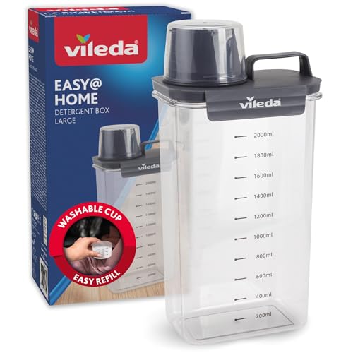 Vileda Waschmittelbox 2300ml grau - Praktische Aufbewahrung für Waschpulver - Inklusive Messbecher für präzises Dosieren - Luftdicht & Platzsparend Vileda Waschmittelbox 2300ml grau - Praktische Aufbewahrung für Waschpulver - Inklusive Messbecher für präzises Dosieren - Luftdicht & Platzsparend von Vileda