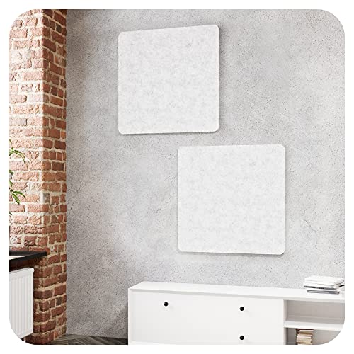 vilz 2X quadratisches Akustikelement für Wand & Decke 55x55x1.8 cm - Schallabsorber modular erweiterbar aus recyceltem Filz von vilz
