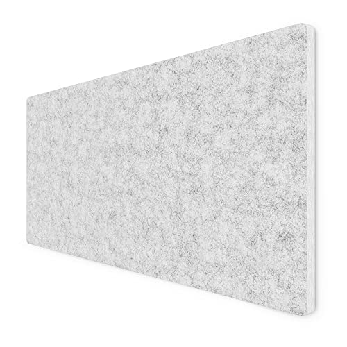 vilz XXL Akustikplatte für Wand, Decke oder Schreibtisch 170x75x2.4 cm - Akustik Schalldämmung weiß/grau aus recyceltem Filz von vilz