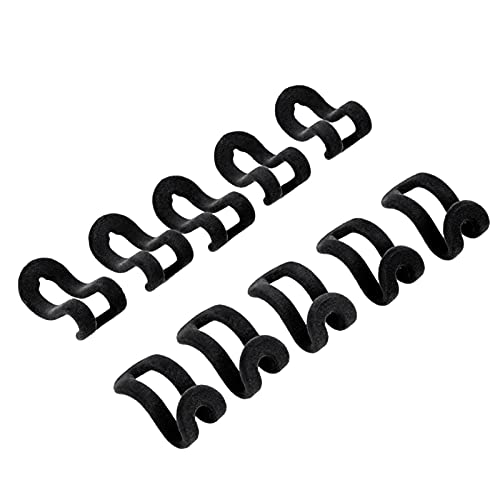 vincente Samtverbinderhaken Kleiderbügel - Stabile kaskadierende Kleiderbügel-Extender für Heavy Duty platzsparender kaskadierender Rack-Organizer - Schwarze Haken Grau von vincente