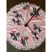 Vintage Kitsch Retro Pudel Hund Starburst Atomic Candyland Weihnachtsbaum Rock Pastel Pink Mint Vinnie Junge 1950S 50S Kitschmas von vinnieboyvintage