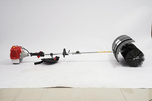 Kehrmaschine Sweeper Benzin 2-Takt Schneefräse Motorbesen 52CC Handheld Kehrbesen Benzin Schneeräumer Sweeper 1.7 kW Schneeschieber mit Motor 52cm Kehrwalze von vinnyooc