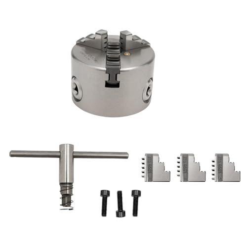 Selbstzentrierende Drehmaschine Chuck Set 3-Kiefer Selbstzentrierende Drehmaschine Chuck Selbstzentrierende Chuck 3-Backen-Spannfutter Professionelles PräZision Metalldrehmaschine Bohrwerkzeug von vinnyooc