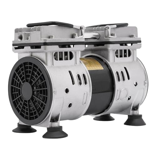 vinnyooc 550W Vakuumpumpe Laborpumpen Ölfrei Unterdruckpumpe Mobiler Tragbarer Luftkompressor Silent Compressor 120L/Min Für Gasdichtheitsexperimente Lebensmittelverarbeitung von vinnyooc