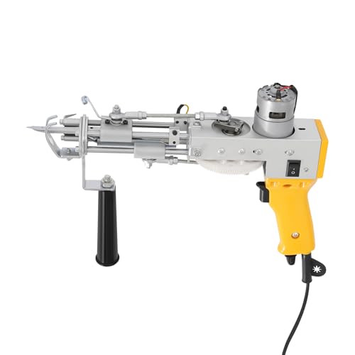 vinnyooc Tufting Gun, Tuftingpistole Elektrischer Teppich Tufting Gun, Teppichherstellung Tuftingpistole, für Teppichweberei und Restaurierung (Gelb) von vinnyooc