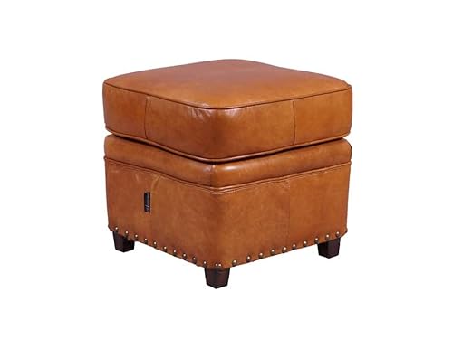 Fußhocker Derry Columbia Brown Vintage-Leder Beistellhocker Lederhocker Fußhocker Derry Columbia Brown Vintage-Leder Beistellhocker Lederhocker von vintage-line